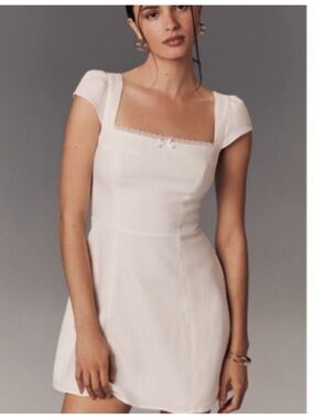 NWT Reformation Loula 100% Linen Mini Dress, size 12